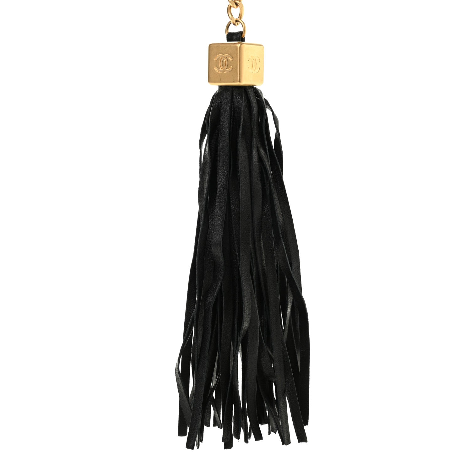 Chanel Velvet Sequin Beaded Tassel Clutch Black 9 of 9
