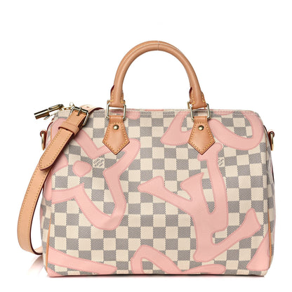 Louis Vuitton Damier Azur Tahitienne Speedy Bandouliere 30 Rose Ballerine 1 of 13