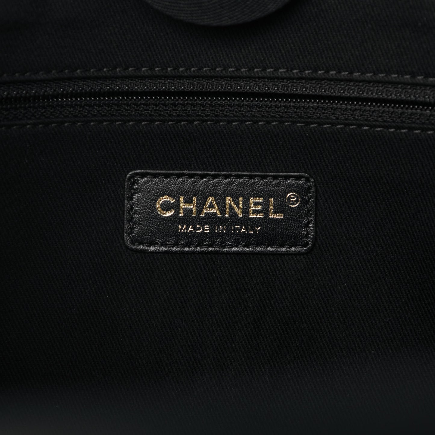 Mixed Fibers Calfskin Small Deauville Tote Black