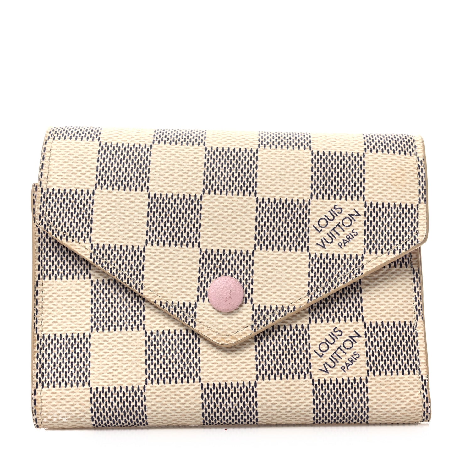 Damier Azur Victorine Wallet Rose Ballerine