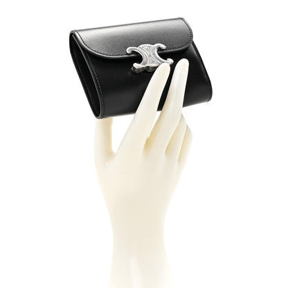 Celine Shiny Calfskin Small Triomphe Wallet Black 2 of 9