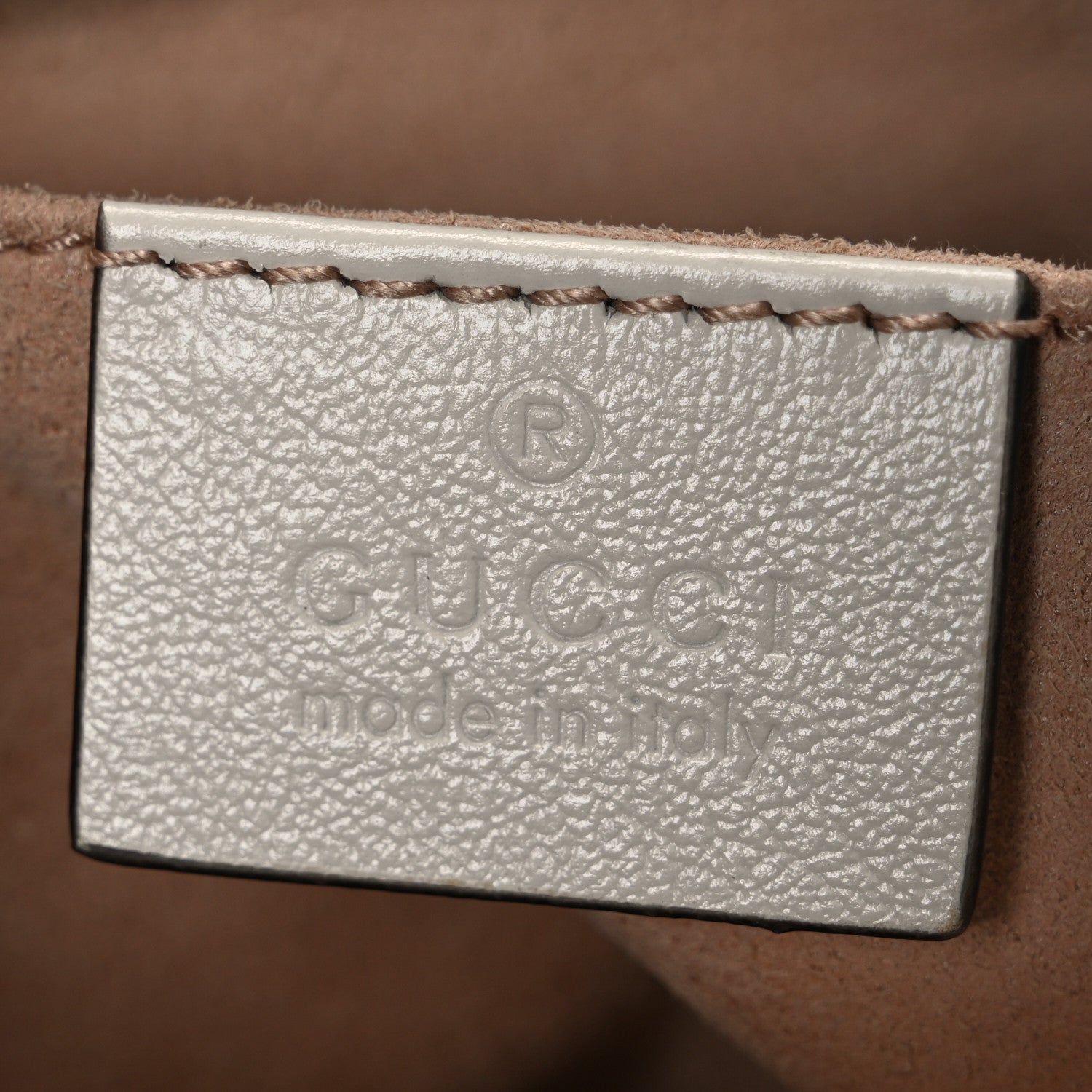 Gucci Vintage Effect Calfskin Matelasse Diagonal Small Torchon GG Marmont Chain Shoulder Bag Blue Agata Mystic White 6 of 11