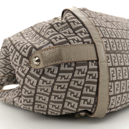 Fendi Zucchino Vachetta Shoulder Bag Caffe Argilla Canna di Fucile 8 of 12