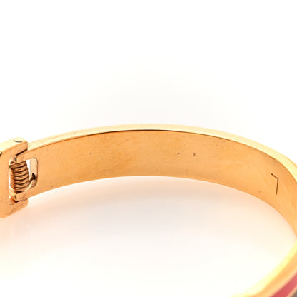 Fendi Brass Enamel FF Bracelet L Gold Black Red 6 of 7
