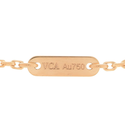 Van Cleef & Arpels 18K Yellow Gold Mother of Pearl Sweet Alhambra Butterfly Pendant Necklace 5 of 6