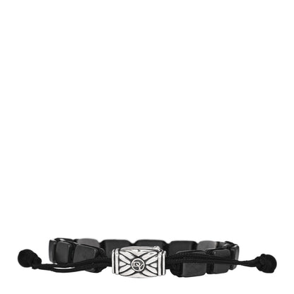 David Yurman Sterling Silver Titanium Blue Sapphire Tile Station Bracelet 2 of 3