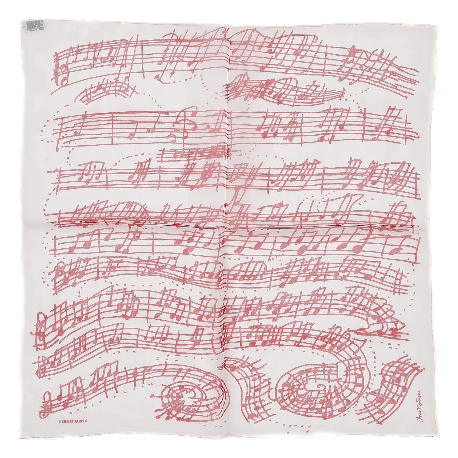 Hermes Silk Mousseline Pocket Square 1 of 5