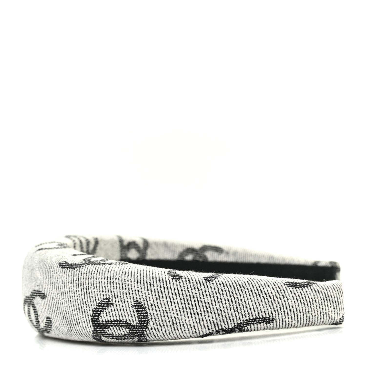 Chanel Denim CC Headband White Black 2 of 4