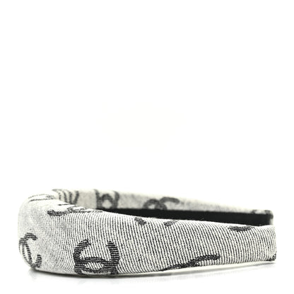 Chanel Denim CC Headband White Black 2 of 4