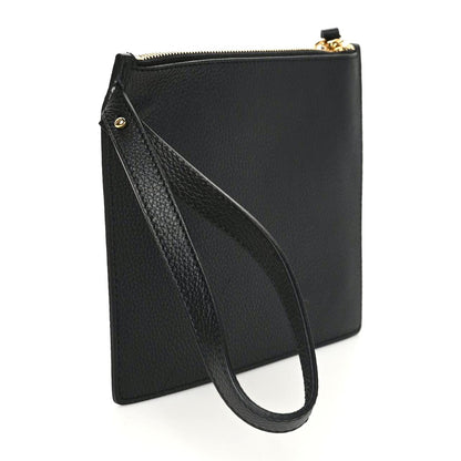 Alexander McQueen Calfskin Skull Wristlet Pouch Black 3 of 7