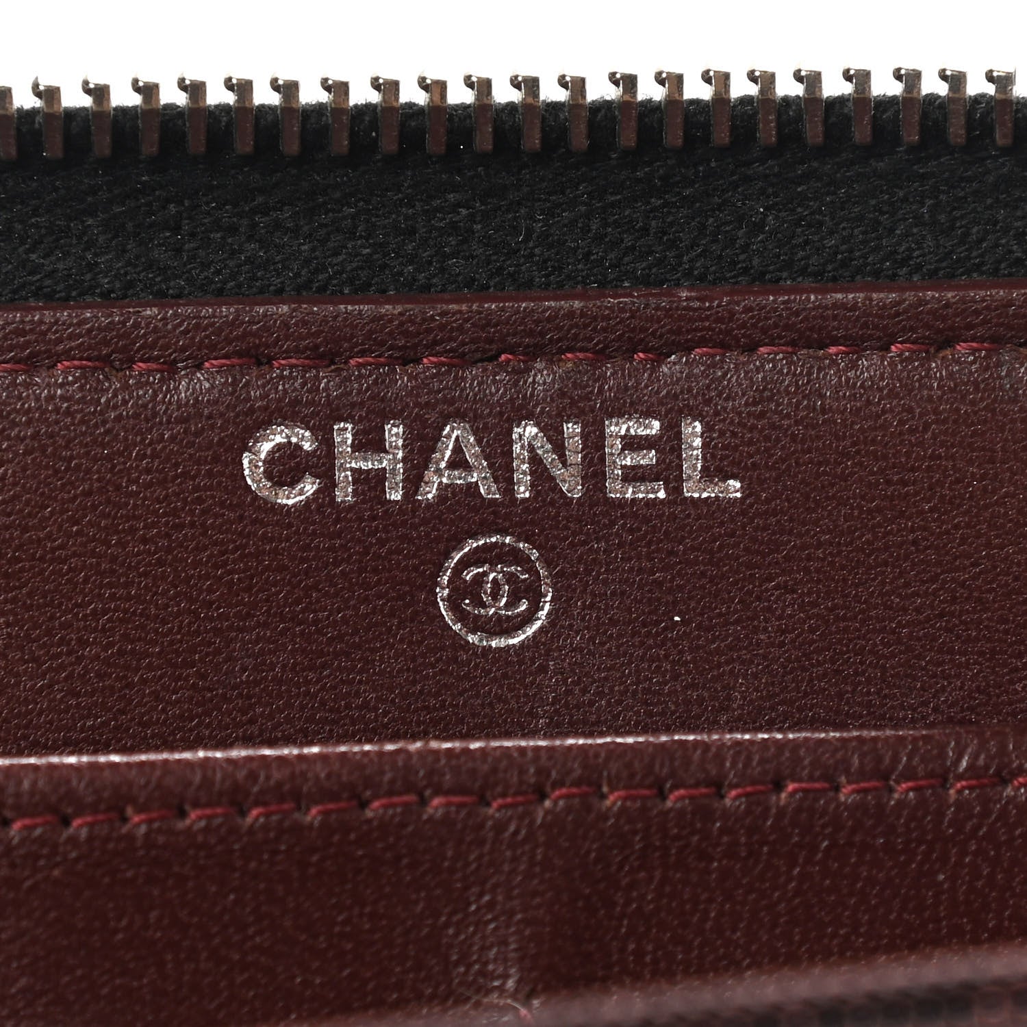 Chanel Lambskin Quilted Large Gusset Zip Around Wallet Black 12 of 18