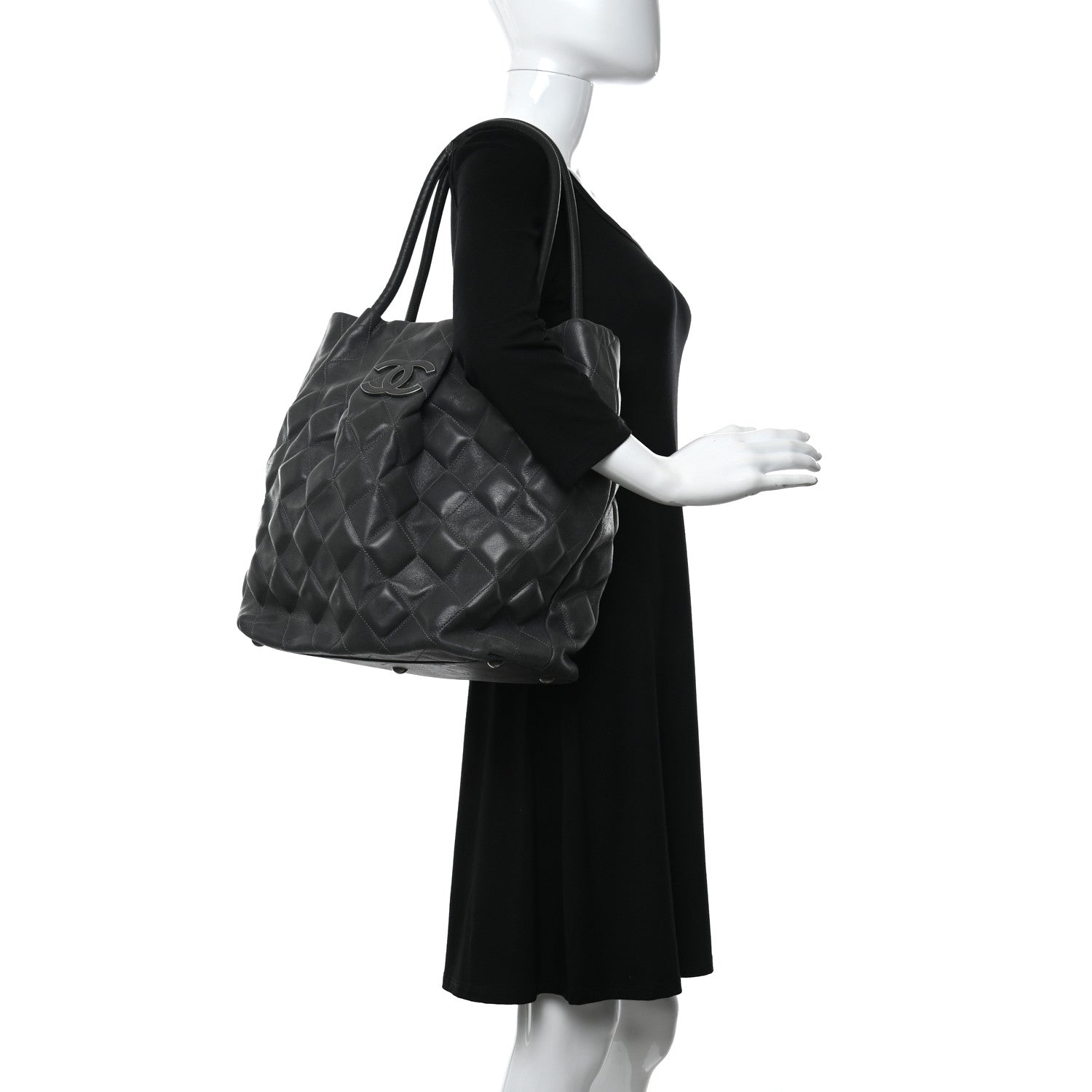 Chanel Calfskin Sloane Square Tote Black 2 of 15