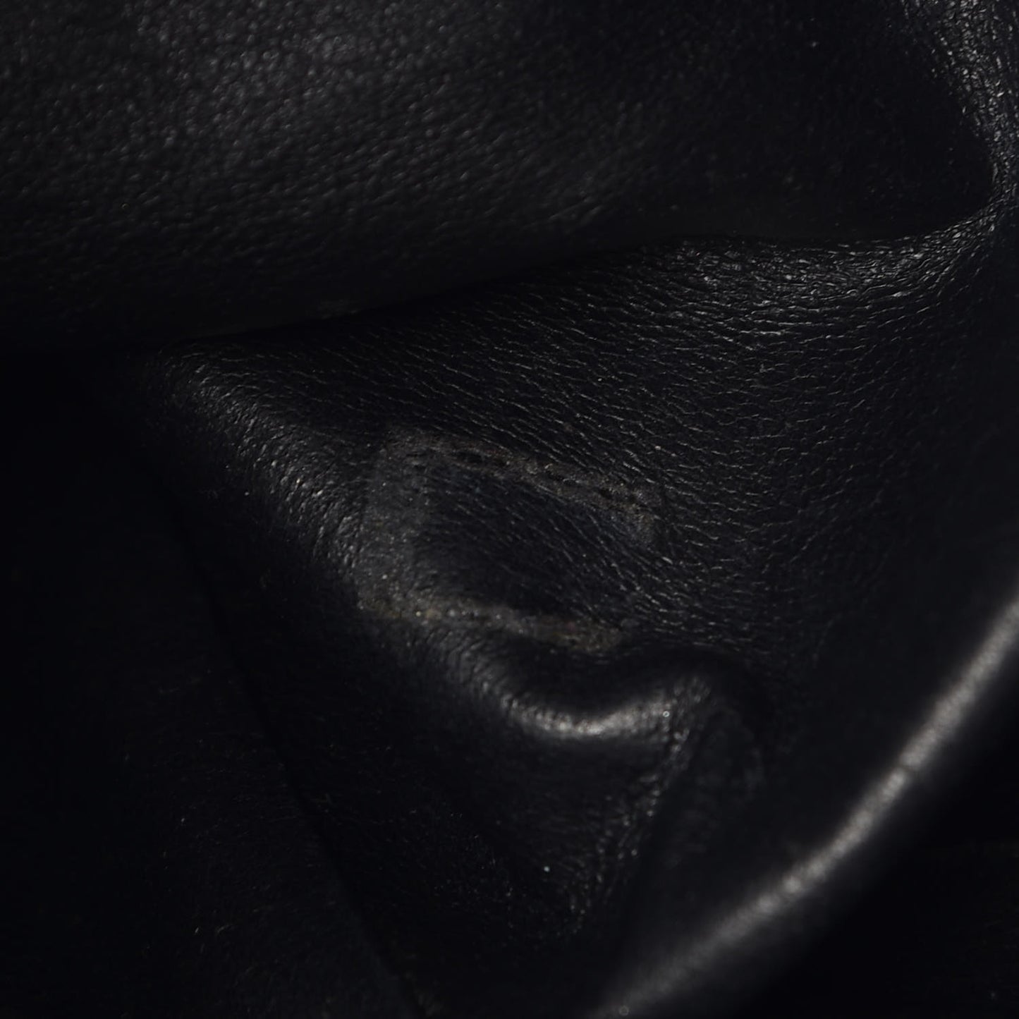 Metallic Goatskin Luxe Ligne Shoulder Bag Dark Silver