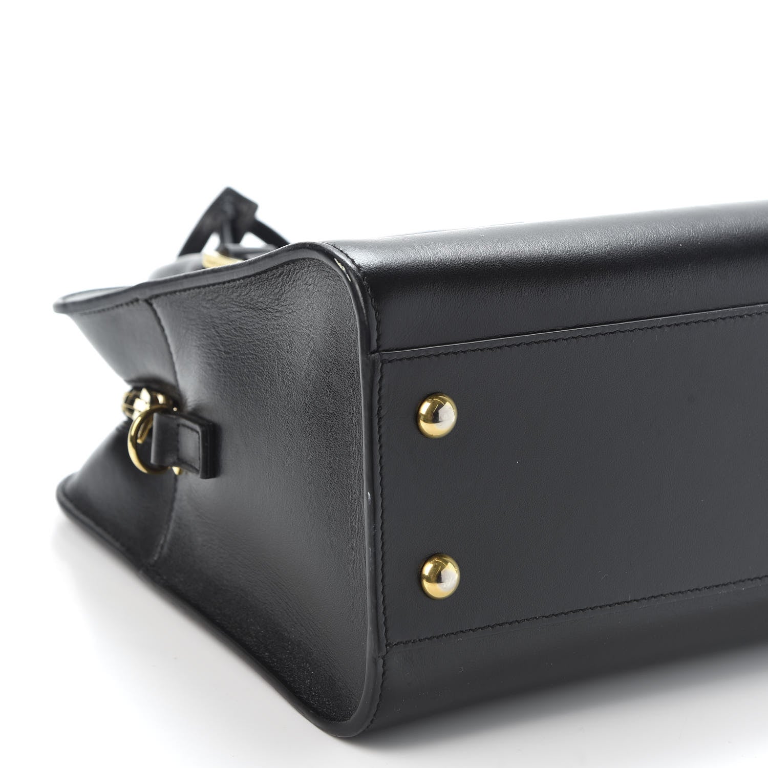 Saint Laurent Calfskin Monogram Baby Cabas Black 5 of 9