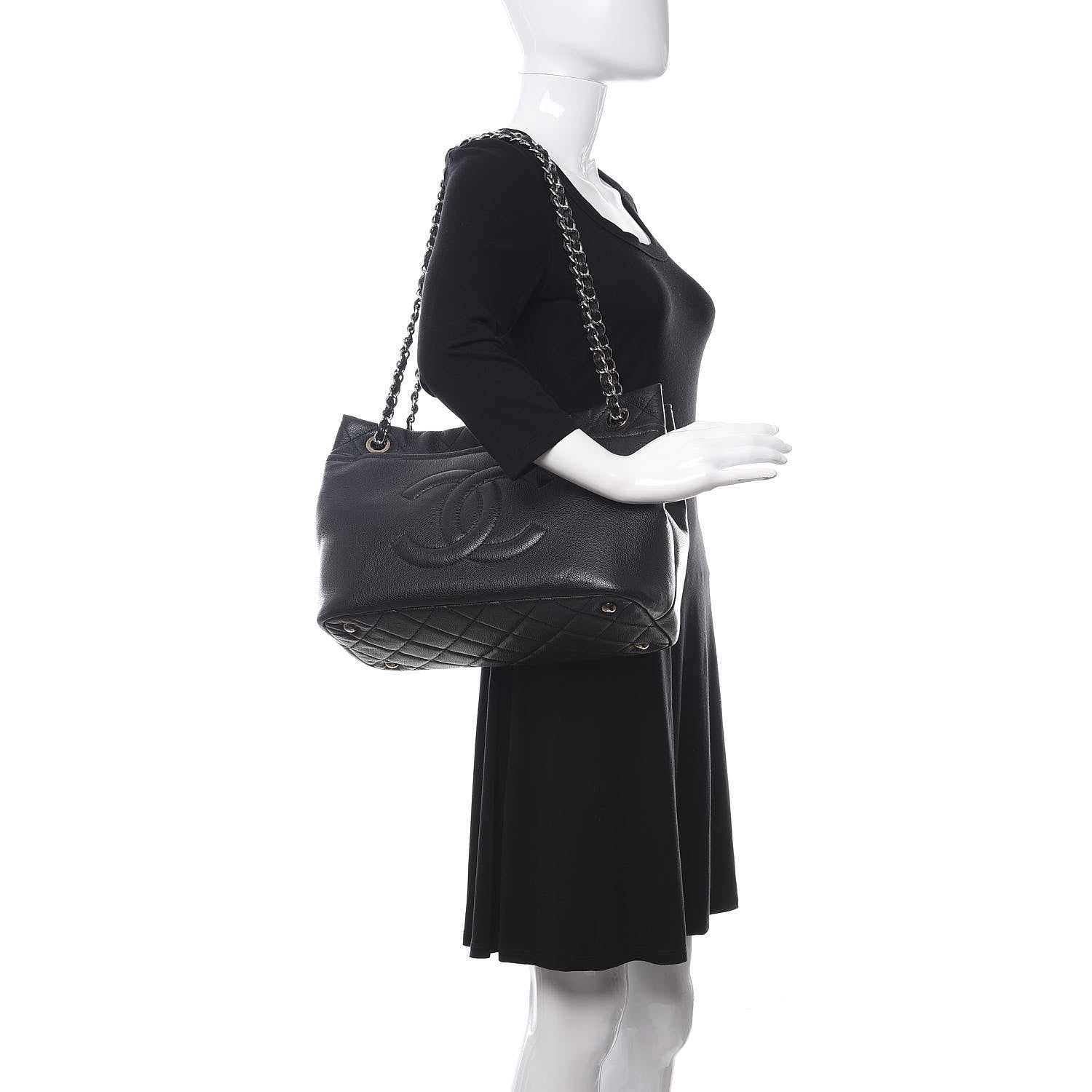 Chanel Caviar Timeless CC Soft Tote Black 2 of 10