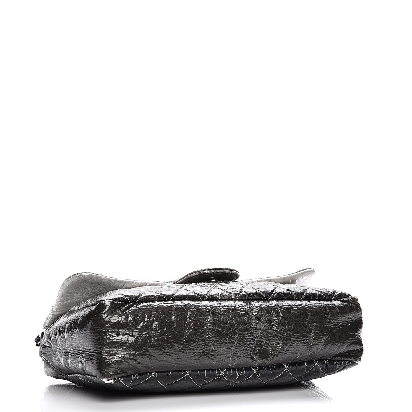 Vinyl Quilted Jumbo Melrose Degrade Flap Black