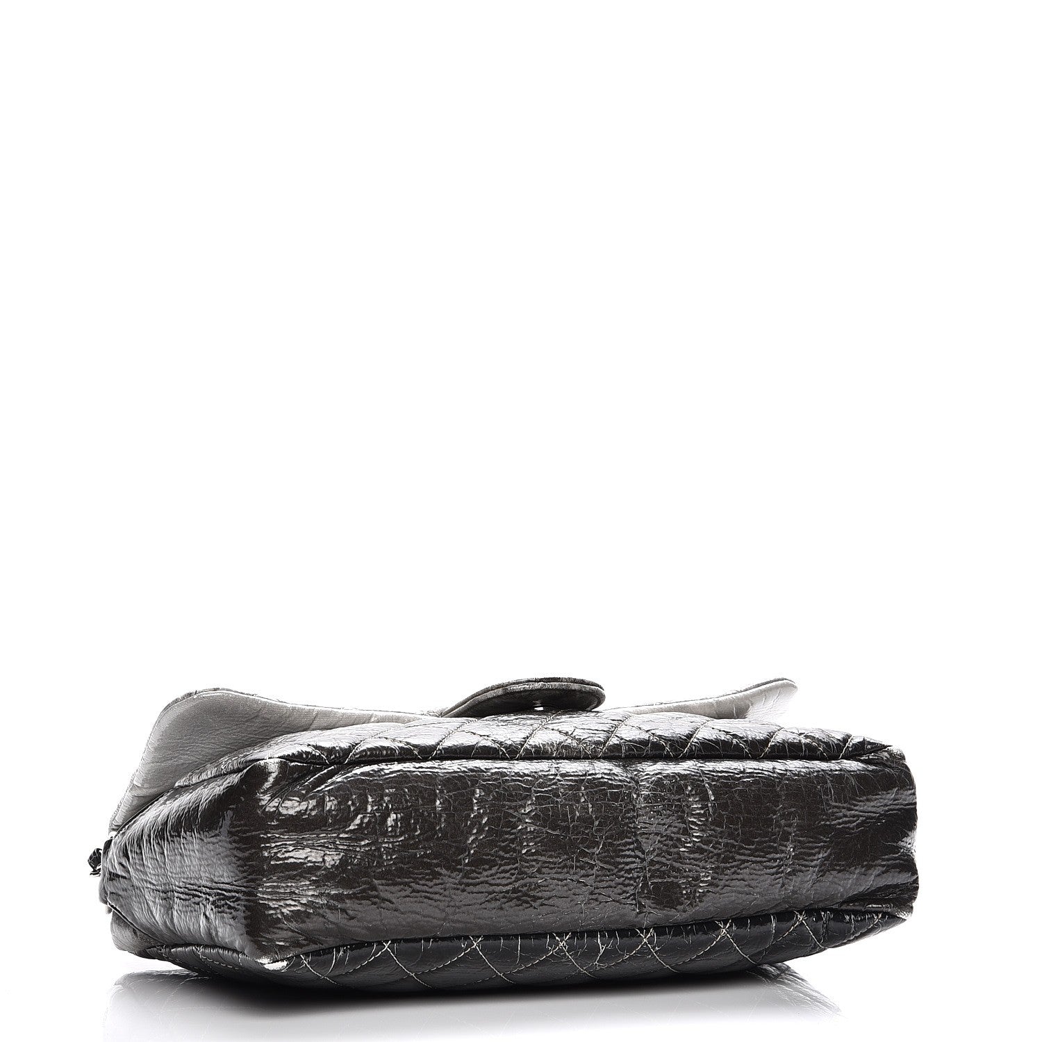 Chanel Vinyl Quilted Jumbo Melrose Degrade Flap Black 4 of 13