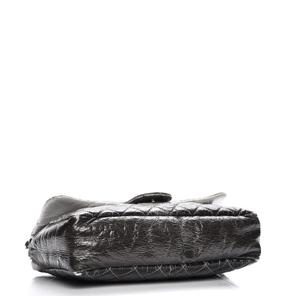 Chanel Vinyl Quilted Jumbo Melrose Degrade Flap Black 4 of 13