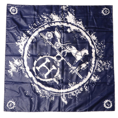 Hermes Silk Ex-Libris Globe Trotter Scarf 70 Navy 2 of 5