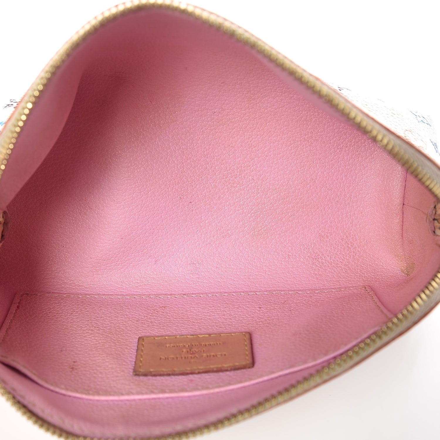Louis Vuitton Monogram Multicolor Cosmetic Pouch White Litchi 5 of 7