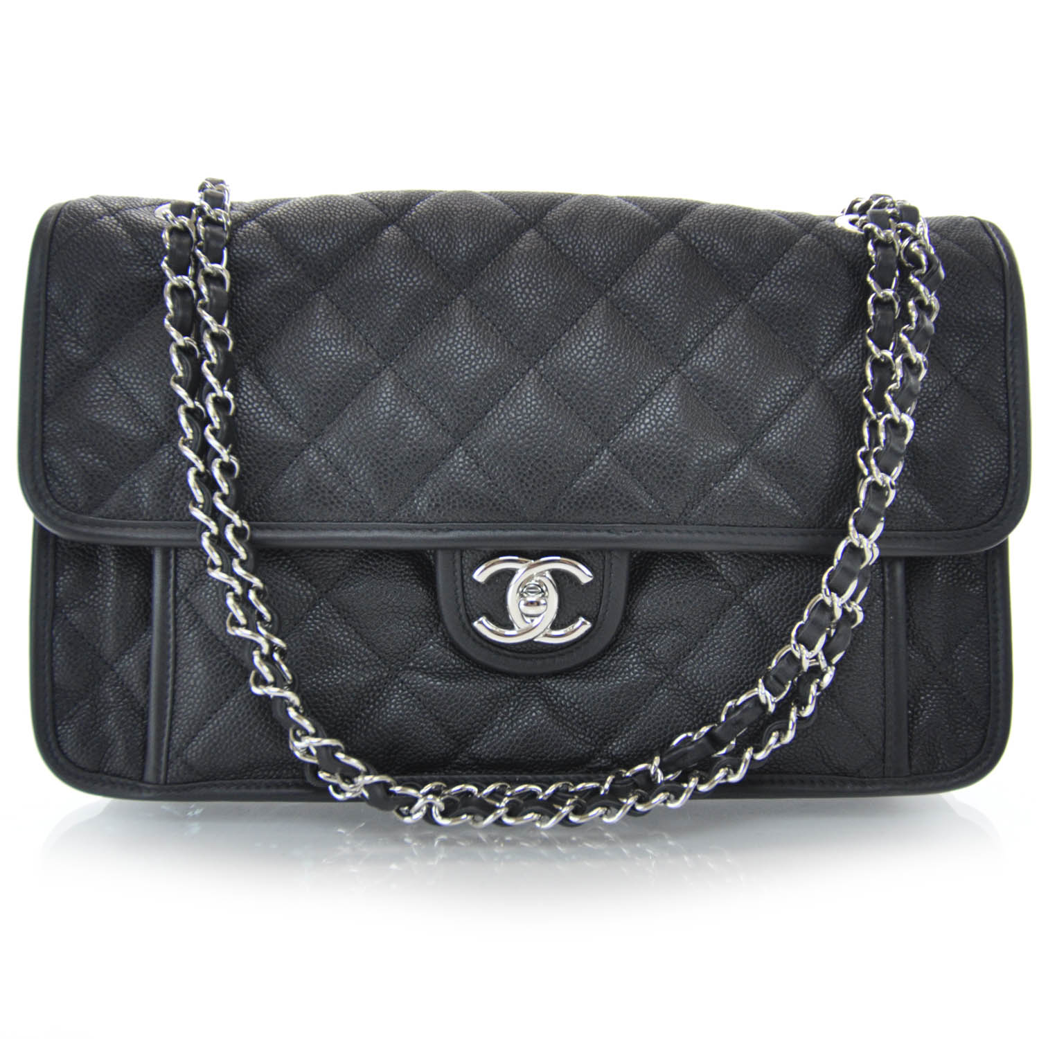 Chanel Caviar French Riviera Flap Black 1 of 10