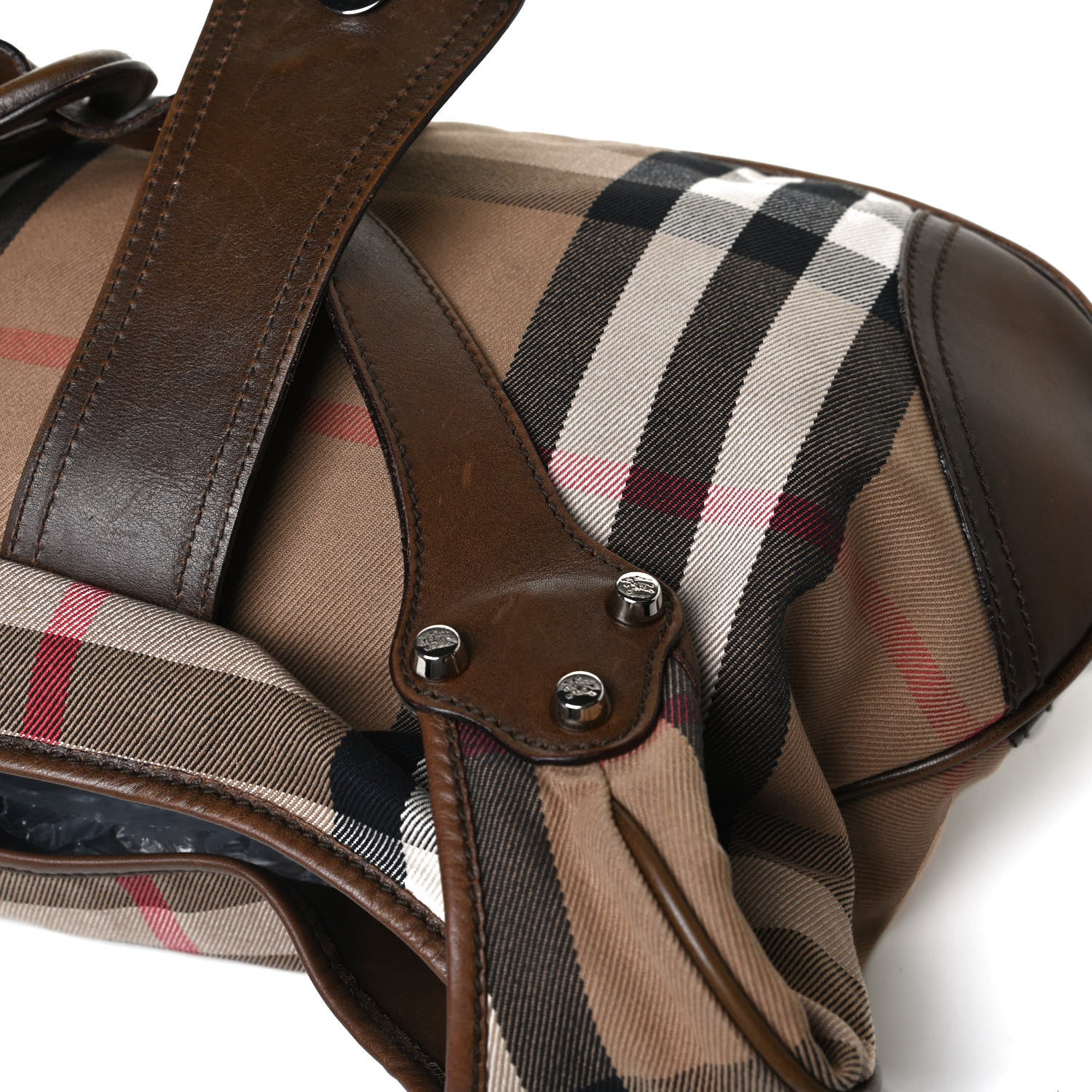 Burberry House Check Brook Hobo Brown 14 of 22
