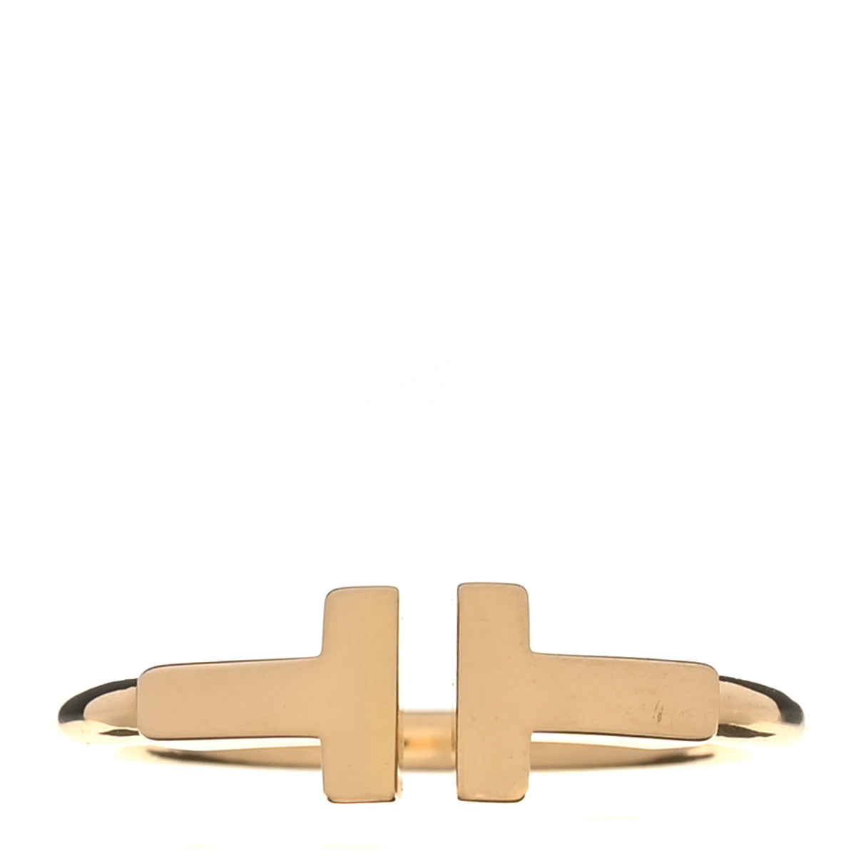 Tiffany 18K Yellow Gold T Wire Ring 51 5.75 1 of 5