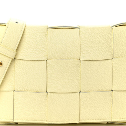 Bottega Veneta Grained Calfskin Maxi Intrecciato Cassette Crossbody Bag Ice Cream 7 of 10