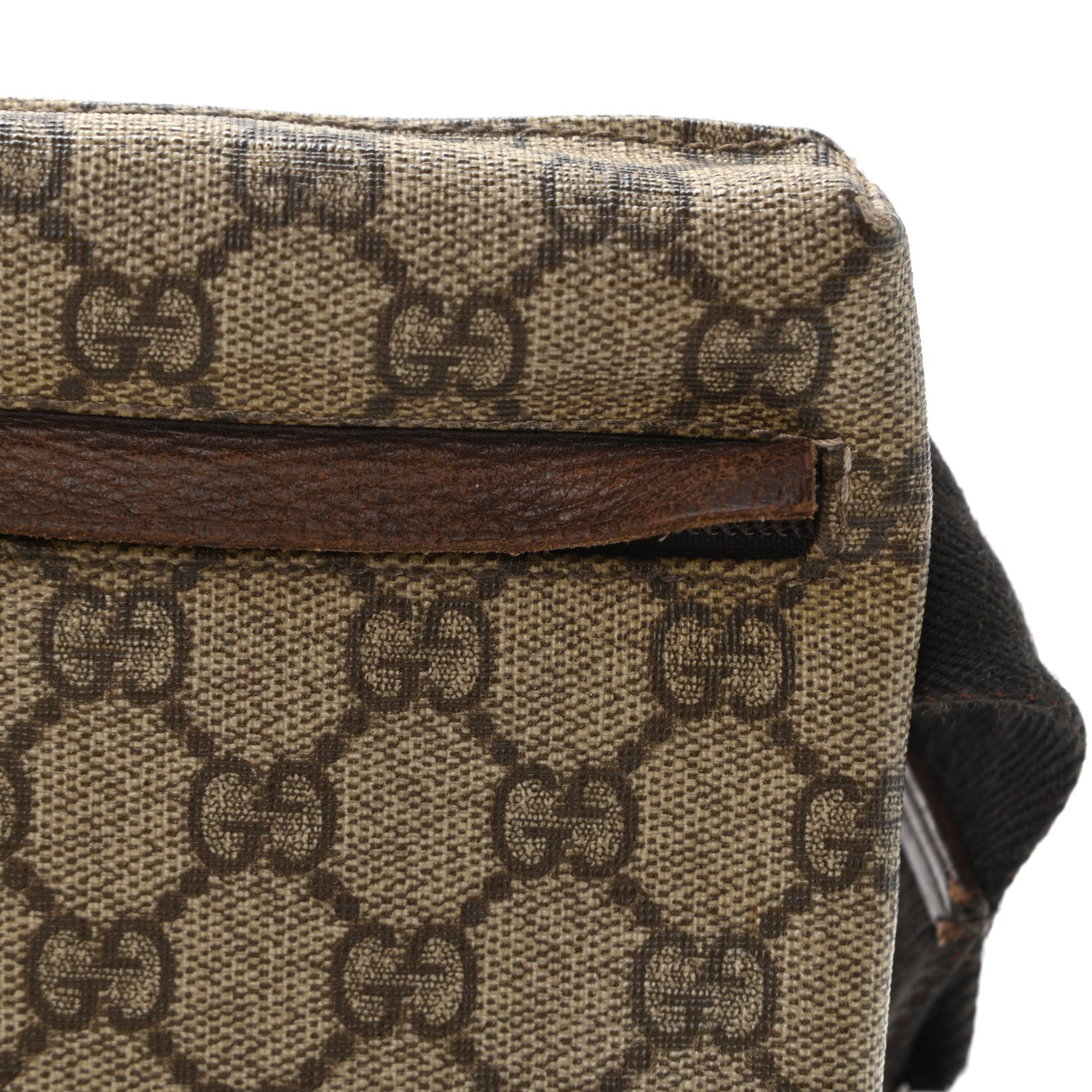 Gucci GG Supreme Double Pocket Belt Bag Ebony 11 of 12