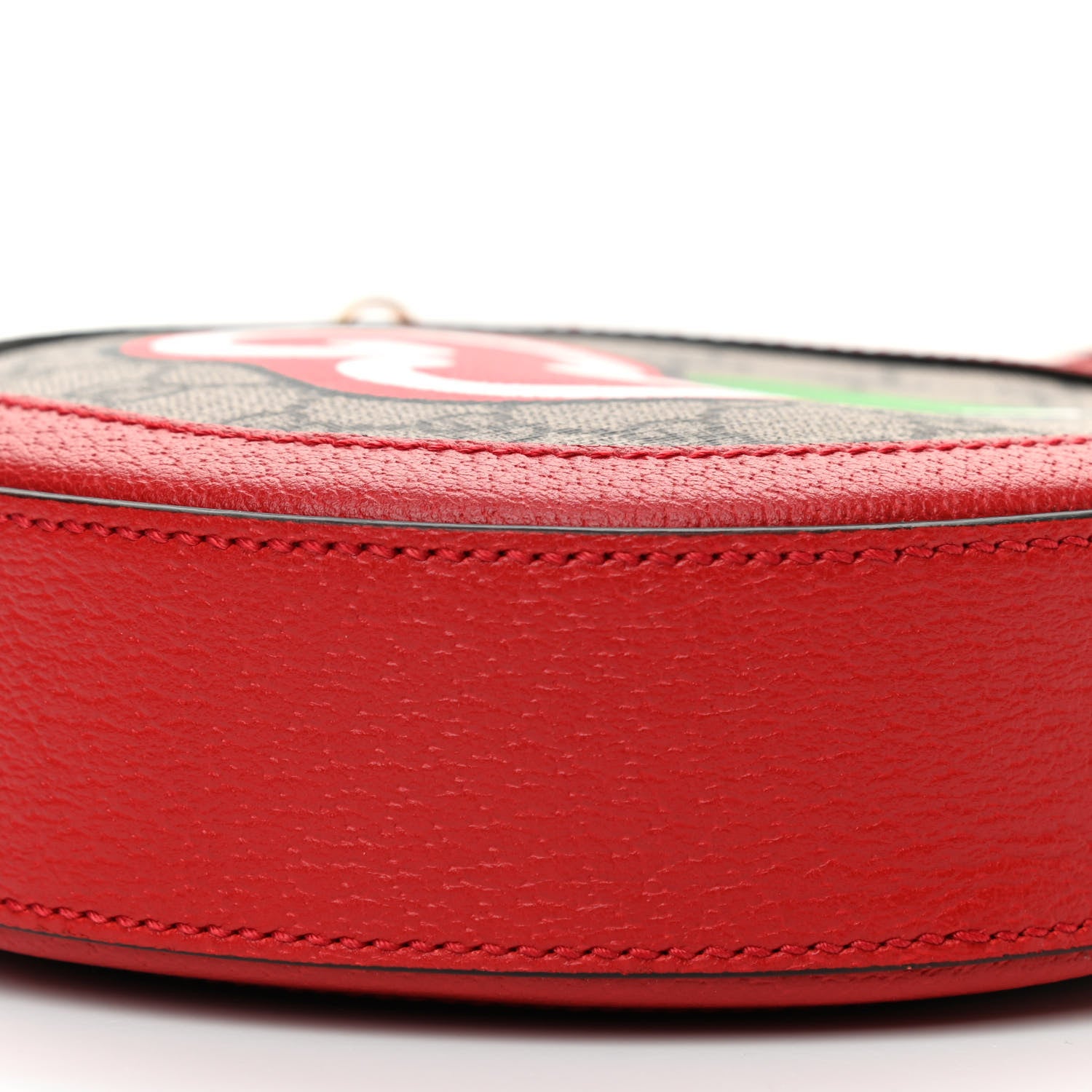 Gucci GG Supreme Monogram Apple Mini Ophidia Round Lobster Red 9 of 9