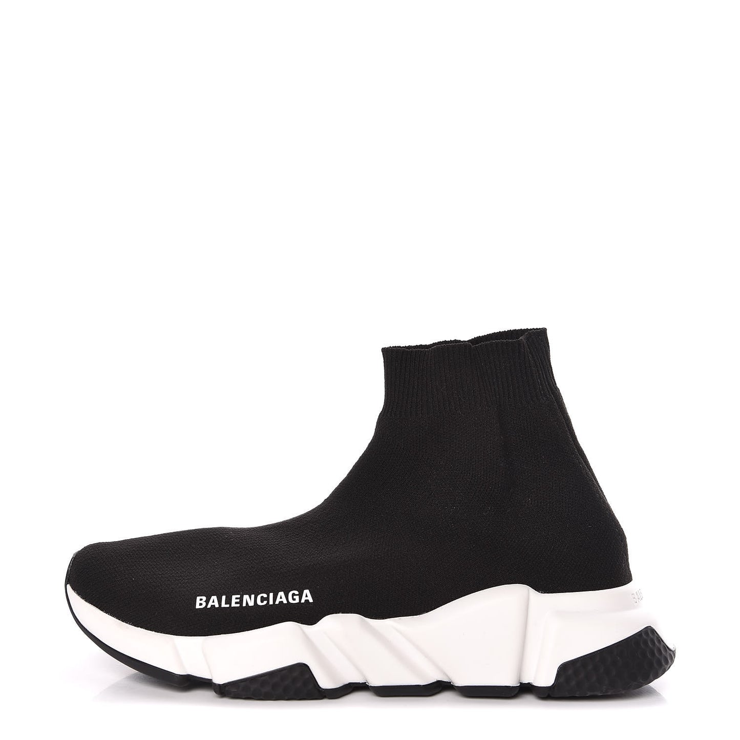 Neoprene Knit Womens Speed Sneakers 38 Black White