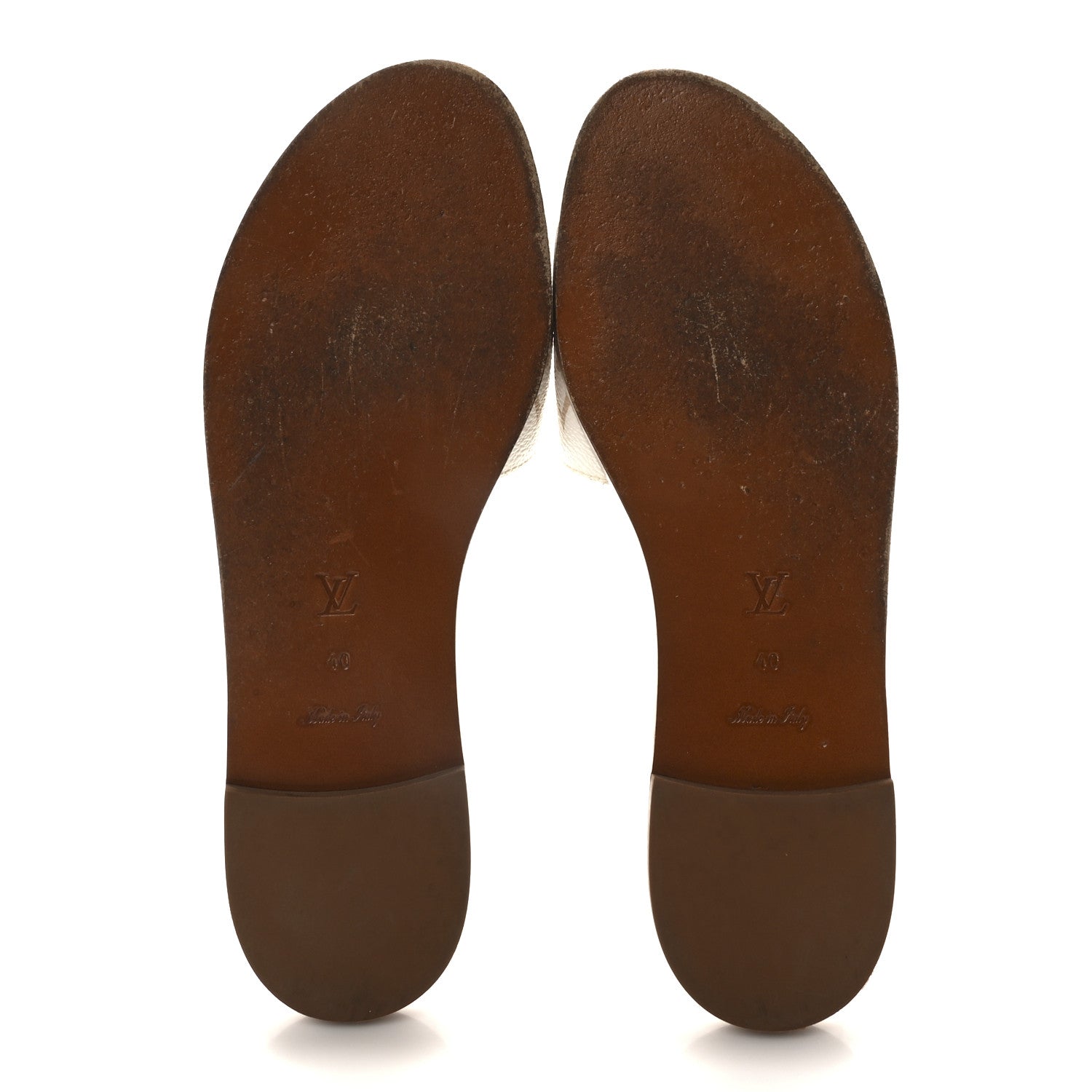 Louis Vuitton Monogram Giant Lock It Flat Mules 40 Kaki White 6 of 8
