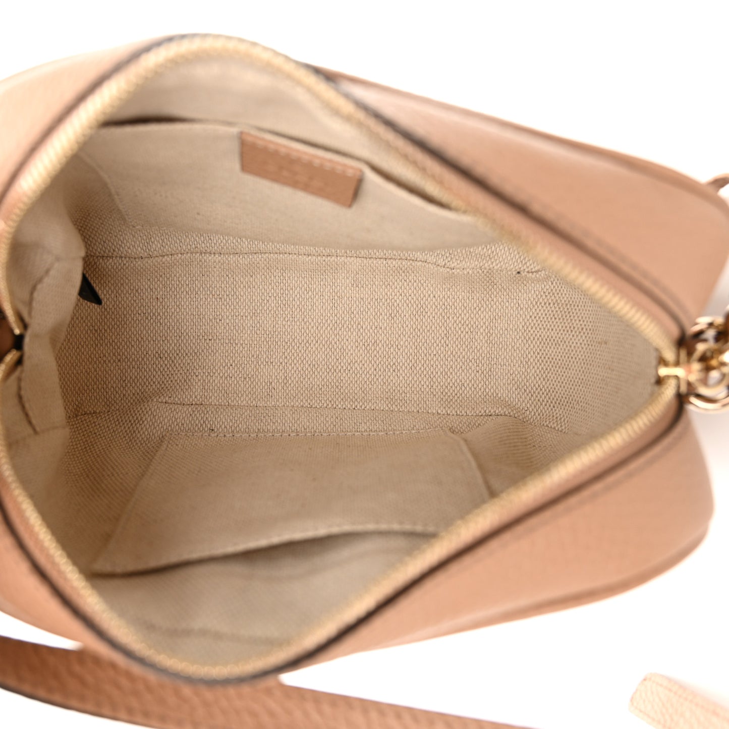 Pebbled Calfskin Small Soho Disco Bag Camelia