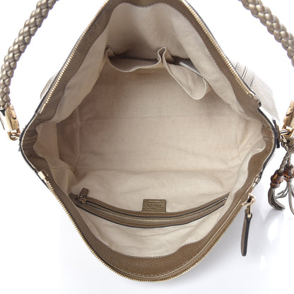 Gucci Metallic Pebbled Calfskin Medium Bella Hobo Gold 5 of 11