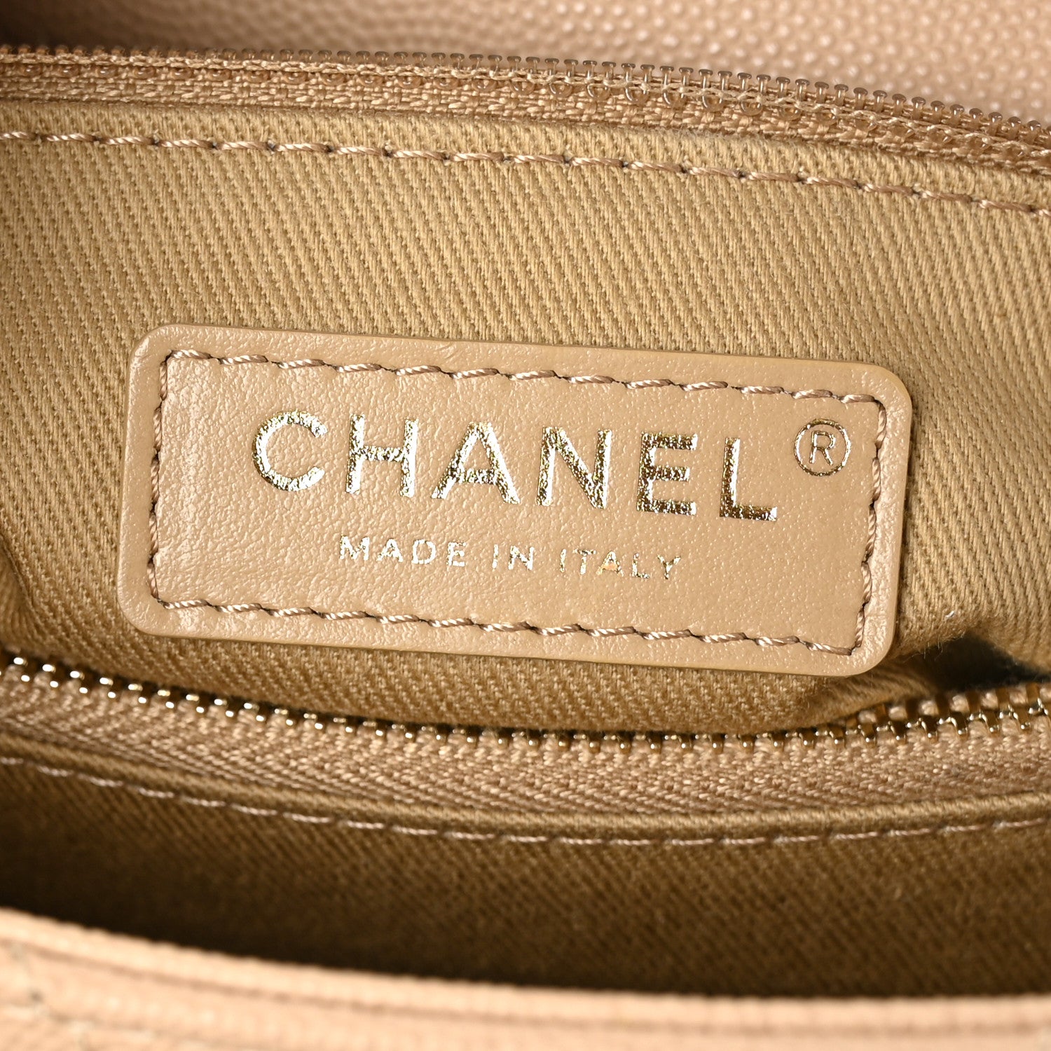Chanel Caviar Chevron Quilted Small Coco Handle Flap Beige 6 of 10