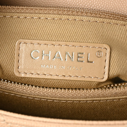 Chanel Caviar Chevron Quilted Small Coco Handle Flap Beige 6 of 10