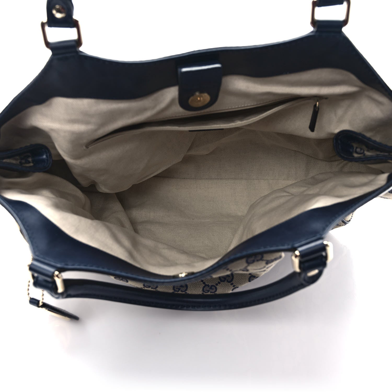 Gucci Monogram Calfskin Large Sukey Tote Beige Blue 5 of 11