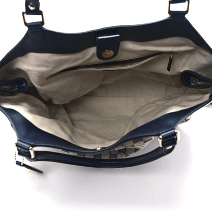 Gucci Monogram Calfskin Large Sukey Tote Beige Blue 5 of 11