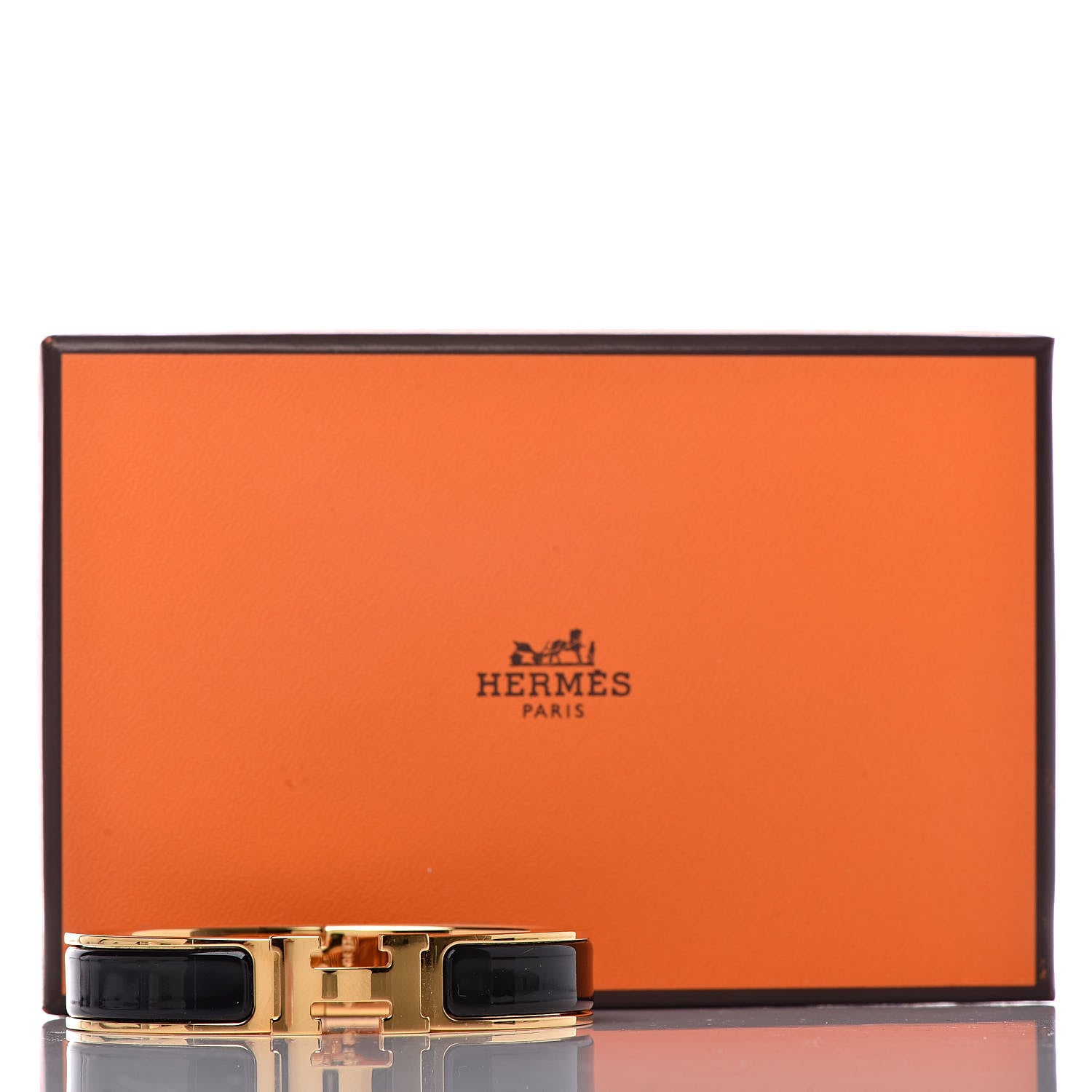 Hermes Enamel Narrow Clic Clac H Bracelet GM Black 6 of 6