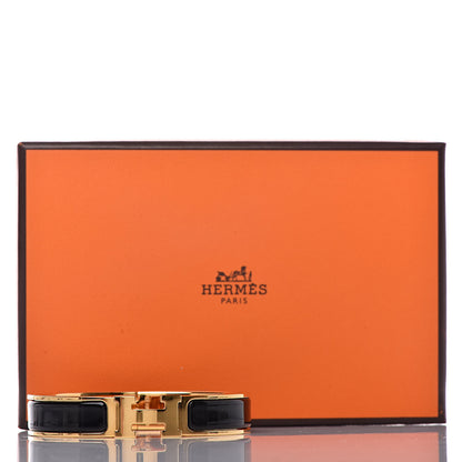 Hermes Enamel Narrow Clic Clac H Bracelet GM Black 6 of 6