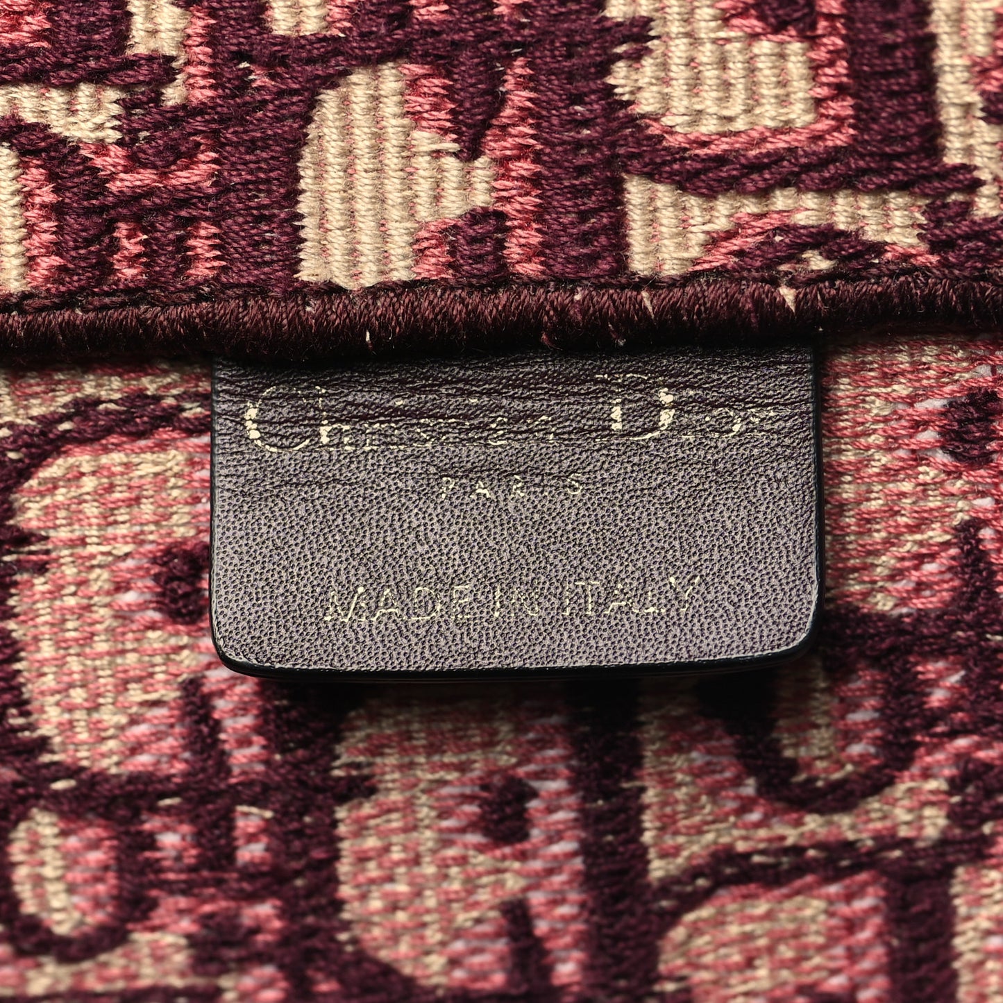 Oblique Large Book Tote Burgundy Multicolor