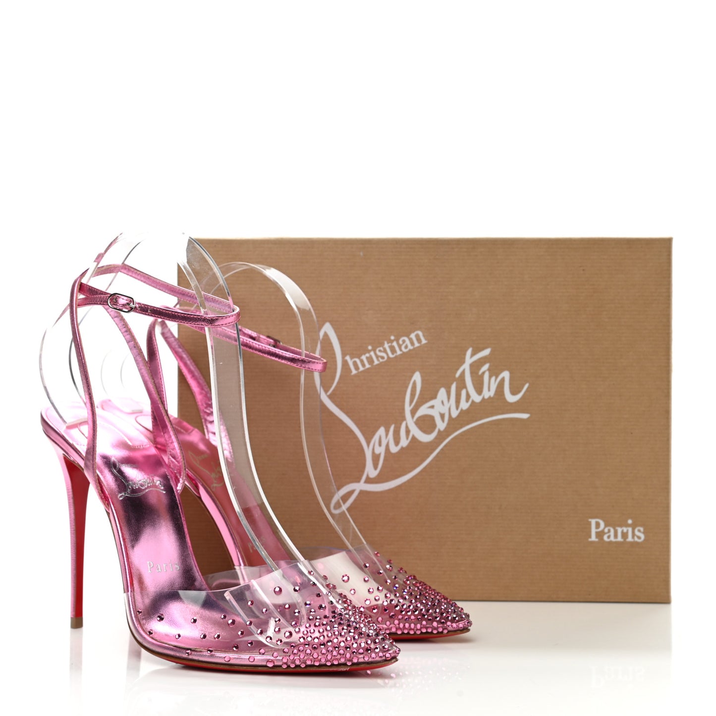 Metallic PVC Psychic Spikaqueen 100 Pumps 39.5 Pink
