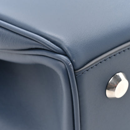 Balenciaga Natural Smooth Calfskin Medium Rodeo Top Handle Handbag Faded Dark Blue 12 of 13