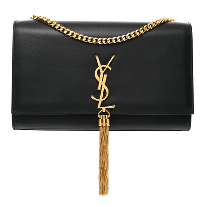 Saint Laurent Smooth Calfskin Medium Classic Monogram Kate Tassel Satchel Black 1 of 9