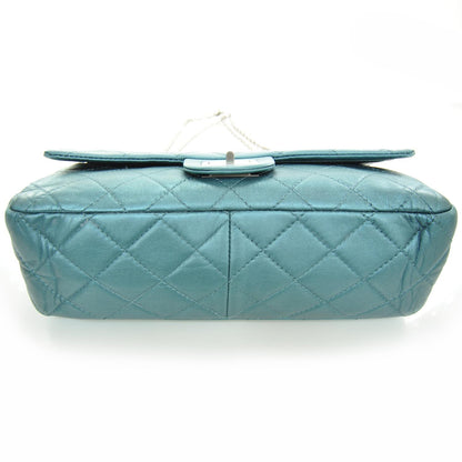Chanel Leather 2.55 Reissue 227 Flap Metallic Turquoise 5 of 12