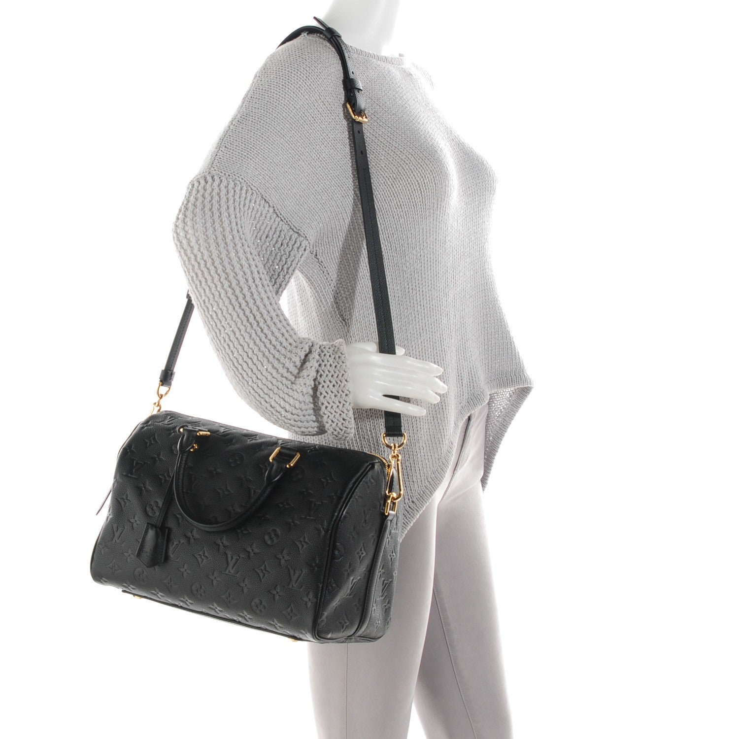 Louis Vuitton Empreinte Speedy Bandouliere 30 Black 2 of 7