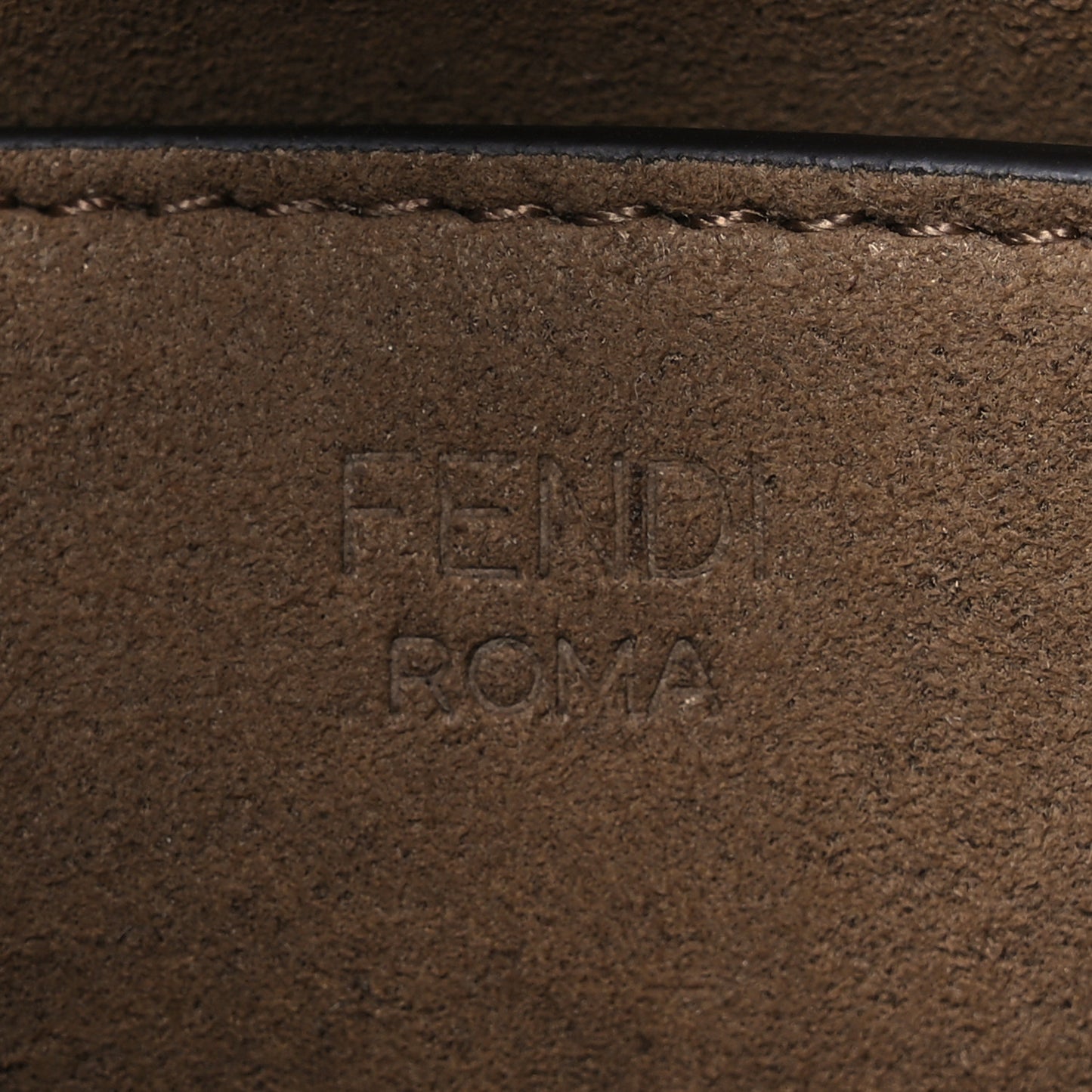 Vitello King Plexiglass Logo Embossed Small Fendi Sunshine Shopper Tote Cuoio