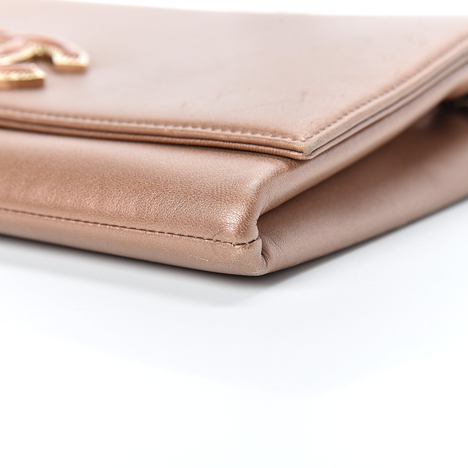 Chanel Metallic Calfskin CC Small Flap Bronze 9 of 16
