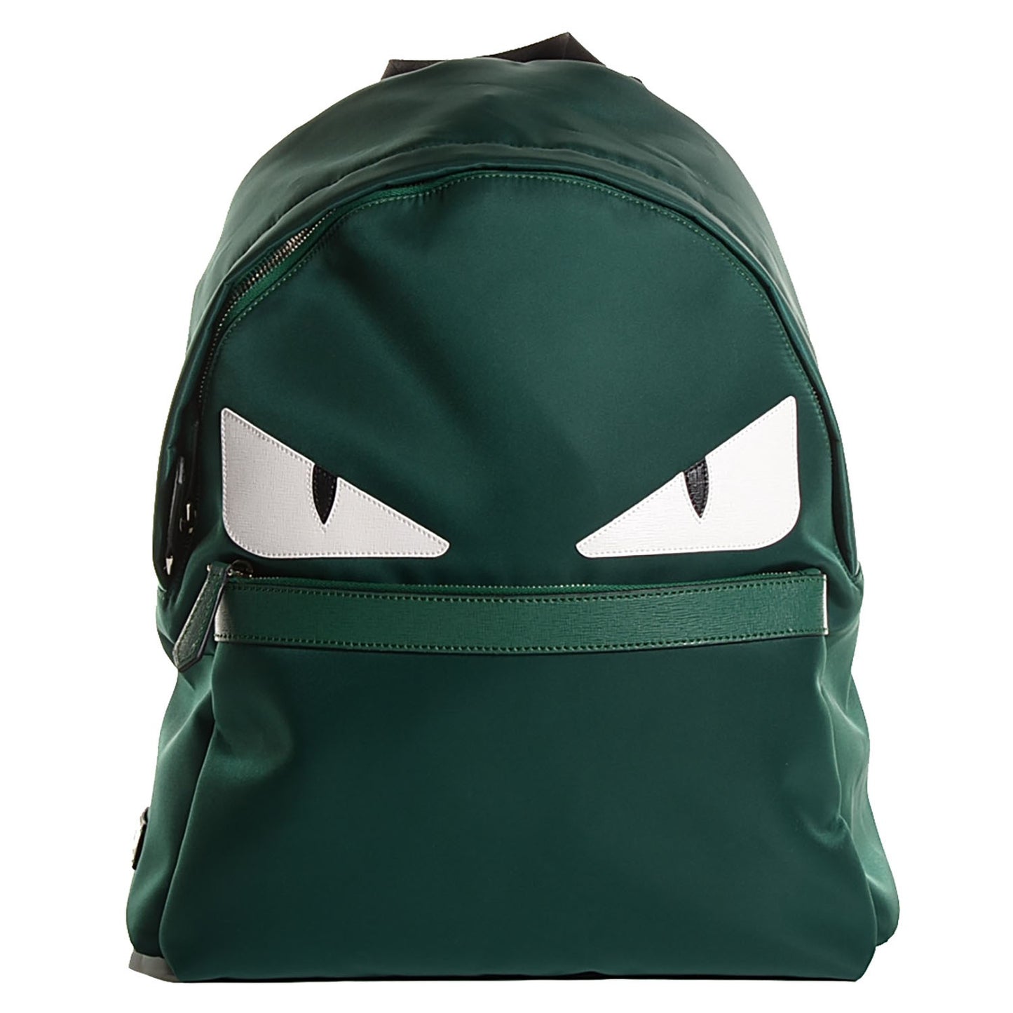 Nylon Vitello Elite Monster Eyes Rounded Backpack Verde Bottiglia White