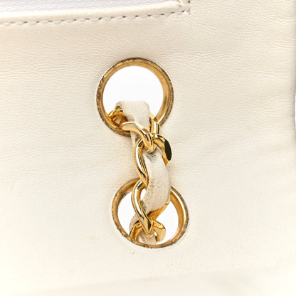 Chanel Lambskin Quilted Medium Double Flap White 15 of 18